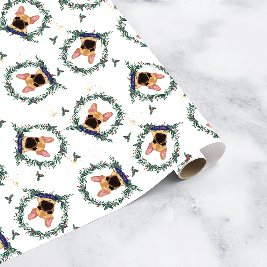 Luxury 100gsm French Bulldog Wrapping Paper