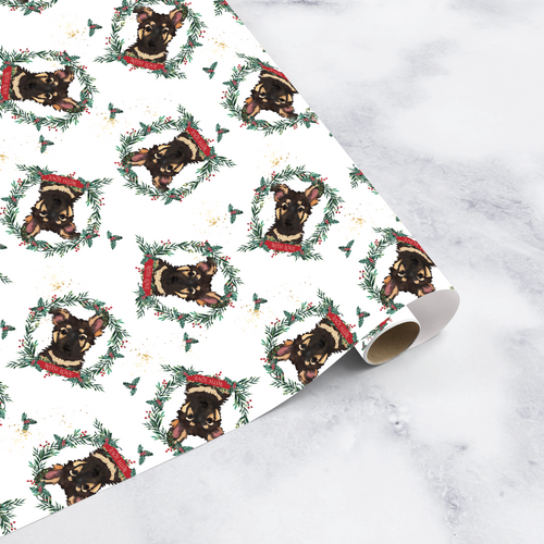 Luxury 100gsm German Shepherd Puppy Dog Wrapping Paper