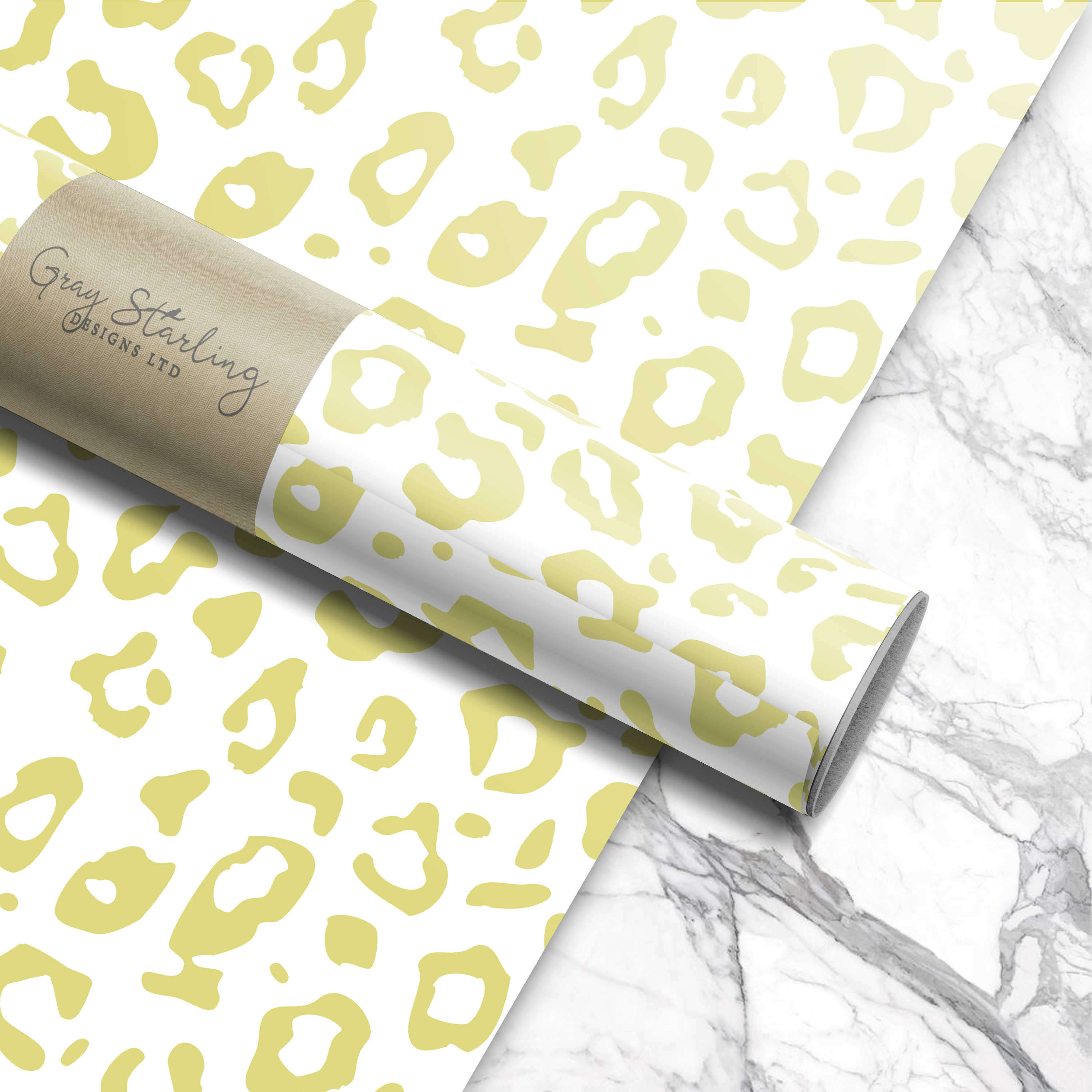 Chartreuse Leopard Wrapping Paper