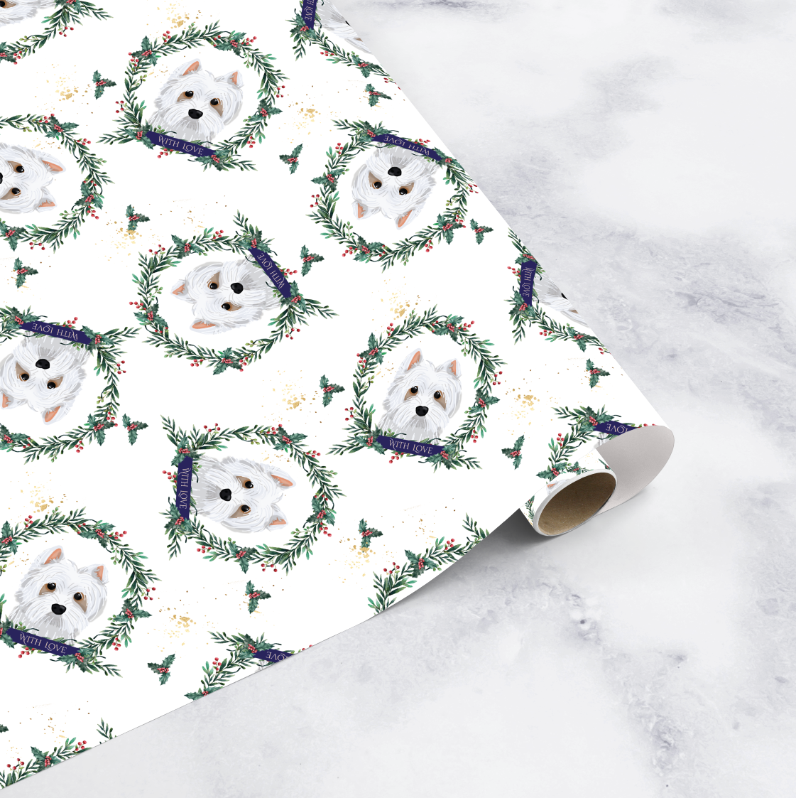 Luxury 100gsm West Highland Terrier Dog Wrapping Paper