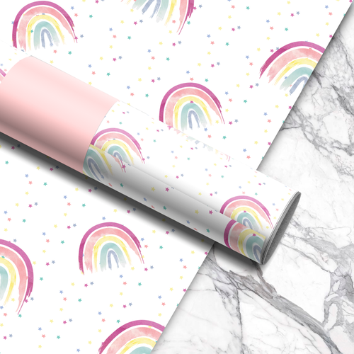 You're My Hero - Pink Rainbow Wrapping Paper
